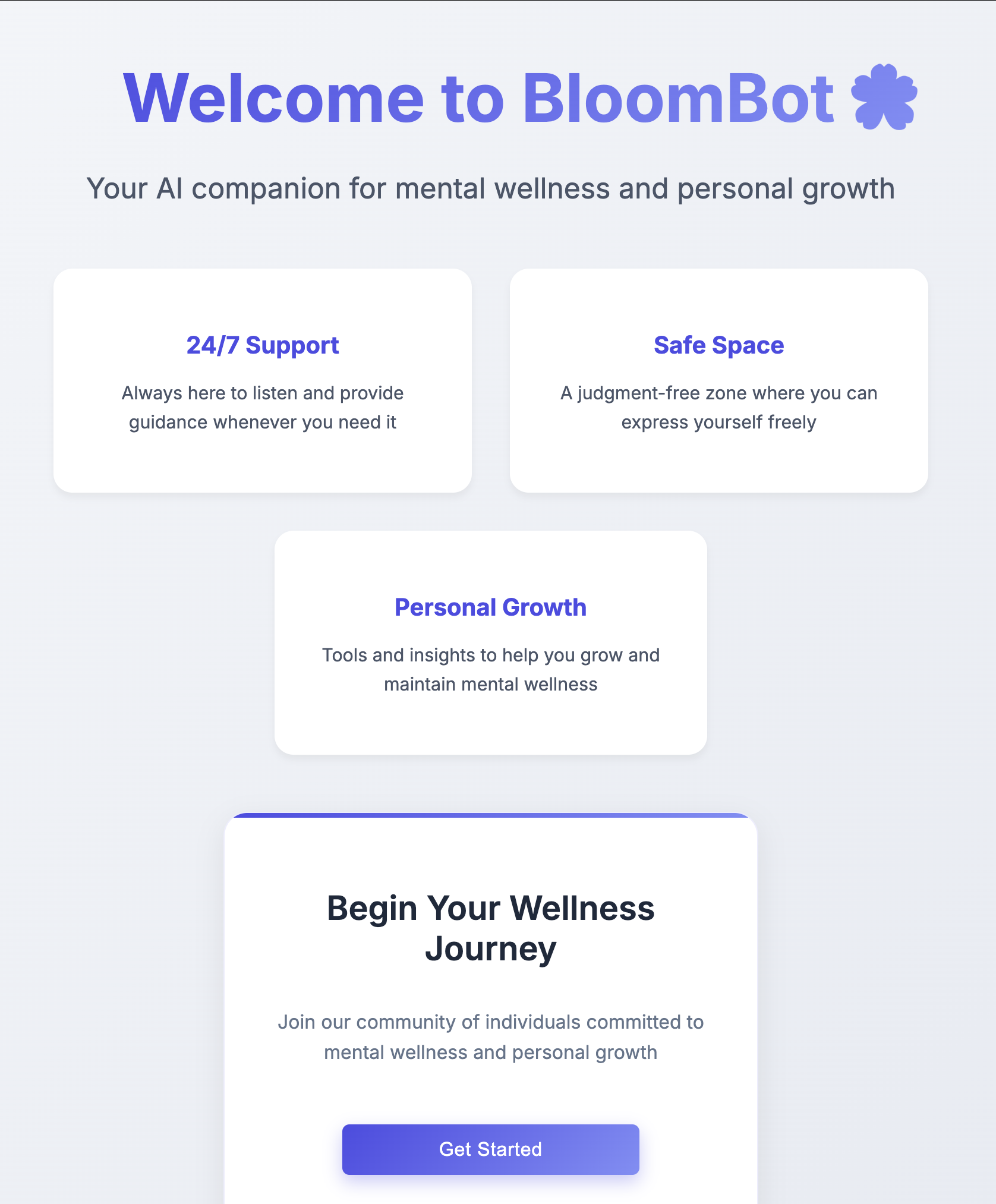 Screenshot of BloomBot project